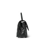 24A Black Caviar Quilted Small Coco Handle Light Gold Hardware - Image 10