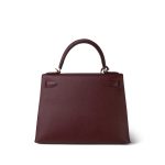 Kelly 28 Rouge H Epsom Sellier Gold Plated X Stamp - Image 9