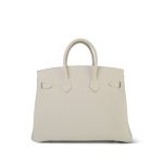 Birkin 25 Craie Veau Togo Gold Plated T Stamp - Image 15
