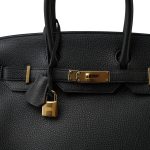Birkin 30 Black Togo Gold Plated A Stamp - Image 2