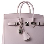 Birkin 25 Sellier Mauve Pale Epsom Palladium Plated U Stamp - Image 14