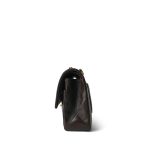 Brown Lambskin Quilted Classic Flap Medium Gold Hardware - Image 3
