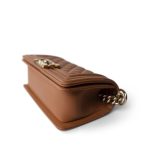 21K Caramel Boy Bag Small Caviar Quilted LGHW - Image 8