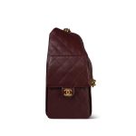 Burgundy Caviar Quilted Medium 25 Bag Aged Gold Hardware - Image 4