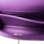 Purple Caviar Quilted Coco Handle Small Light Gold Hardware - Image 9