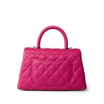 Pink Caviar Quilted Coco Handle Small Light Gold Hardware - Image 4
