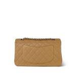 Beige Caviar Quilted Classic Flap Medium 24K Gold Plated - Image 3
