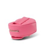 22S CC In Love Heart Zipped Pink Lambskin Quilted Belt Bag LGHW - Image 13