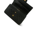 Dark Green/Khaki Lambskin Quilted Classic Flap Medium Gold Hardware - Image 15
