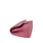 22A Pink Caviar Quilted Classic Flap Small Light Gold Hardware - Image 9