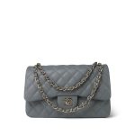 20C Grey Caviar Quilted Jumbo Classic Flap Light Gold Hardware - Image 8