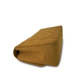 Dark Beige Linen Quilted Diana Flap Medium Gold Hardware - Image 11
