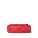 Coral Lambskin Quilted Wild Stitch 19 Flap Small Mixed Hardware - Image 5