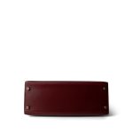 Kelly 28 Rouge Box Calfskin Gold Plated V Stamp - Image 10