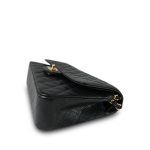 20S Black Caviar Quilted Classic Flap Medium Gold Hardware - Image 11