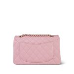 22C Sakura Pink Caviar Quilted Small Classic Flap LGHW - Image 2