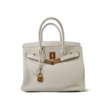 Birkin 30 Craie Veau Togo Gold Plated Y Stamp - Image 4