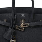 Birkin 25 Bleu Nuit / Bleu De Nord Togo Palladium Plated W Stamp - Image 11