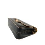 17B Black Calfskin / Tan Suede Wild Stitch Double Flap Jumbo Flap Aged Gold Hardware - Image 6