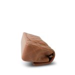 22S Caramel Lambskin Quilted Rectangular Flap Mini Light Gold Hardware - Image 6