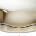 Kelly Sellier 28 Bi-Color Horseshoe (HSS) Craie/Etoupe Epsom Gold Plated A Stamp - Image 17