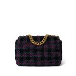 22K Multicolor Tweed Quilted 19 Flap Mixed Hardware Small - Image 4