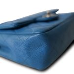 Blue Caviar Quilted Mini Rectangular Flap Silver Hardware - Image 7