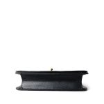 Black Lambskin Quilted Full Flap Bag Gold Hardware - Image 3