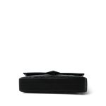 Black Lambskin Quilted Rectangular Push Lock Single Flap Gold Hardware - Image 7
