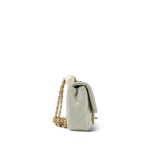White Pearly/Iridescent Mini Pearl Flap Aged Gold Hardware - Image 5