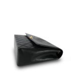 Black Lambskin Quilted Large CC Maxi Single Flap Bag Gold Hardware - Image 6