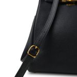 Kelly Sport PM Black Clemence Gold Plated [E] Stamp - Image 11