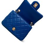 22B Blue Pearl Crush Mini Square Flap Aged Gold Hardware - Image 11