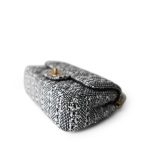 24P Black White Silver Tweed Quilted Pearl Aged Gold Hardware - Image 7