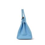 Birkin 30 Candy Celeste Mykonos? Epsom Palladium Plated O Square Stamp - Image 9