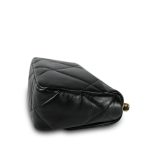 22C Black Lambskin Quilted Small 19 Flap Mixed Hardware - Image 11