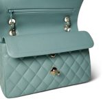 20C Tiffany Blue Small Classic Flap Light Gold Hardware - Image 9
