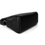Kelly Messenger Bag PM Noir Evergrain Calfskin Palladium Plated B Stamp - Image 9