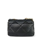 Black Lambskin Quilted 19 Flap Small MHW - Image 3