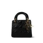 Mini Lady Dior Bag Black Lambskin Cannage