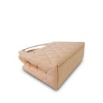 Light Beige Shiny Aged Calfskin Quilted Nano Kelly Shopper Gold Hardware Aged - Image 9