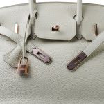 Birkin 30 Beton Clemence Rose Gold Plated D Stamp - Image 8