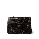Bronze/Burgundy Alligator Single Flap Jumbo Ruthenium Hardware - Image 7