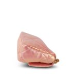 Pink Iridescent Calfskin Quilted 19 Flap Small Mixed Hardware - Image 11