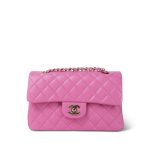 21P Pink Caviar Quilted Classic Flap Small LGHW - Image 16