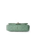 23P Light Green Lambskin Quilted Funkytown Flap Bag Antique Gold Hardware - Image 8