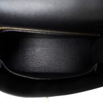 Kelly Sellier 25 Noir Veau Epsom Leather Gold Plated Hardware Y Stamp - Image 4