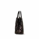 25A Metallic Brown Calfskin Quilted Nano Kelly Shopper Aged Gold Hardware - Image 4