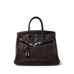 Birkin 30 Chocolate Clemence Palladium Plated [K] Stamp - Image 5