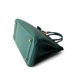 Birkin 30 Malachite Togo Gold Plated T Stamp - Image 12